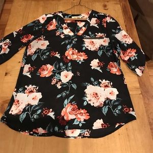 Wishful Park Black Floral Tunic